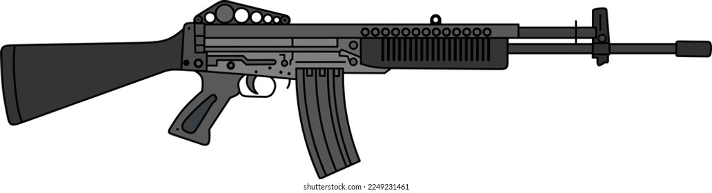 stoner 63 rifle vector, firearm