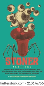 Stoner Festival Gig Poster Flyer Template