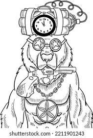 Stoner, trippy coloring page. A fun coloring page for adults