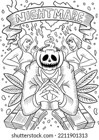 Stoner, trippy coloring page. A fun coloring page for adults