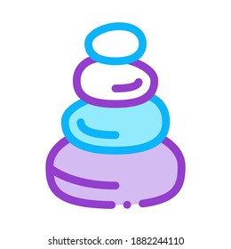 Stones Balance Icon Vector. Outline Stones Balance Sign. Isolated Contour Symbol Illustration