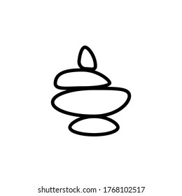 Stones balance line icon on a white background