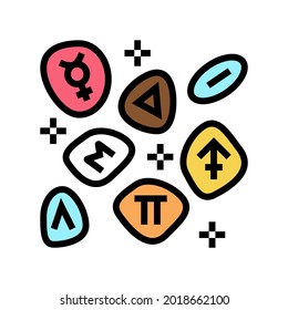 stones boho color icon vector. stones boho sign. isolated symbol illustration