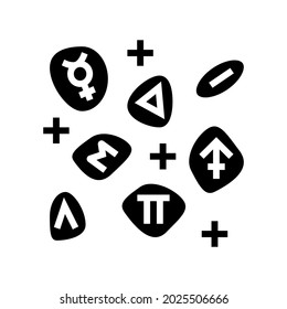 stones boho glyph icon vector. stones boho sign. isolated contour symbol black illustration