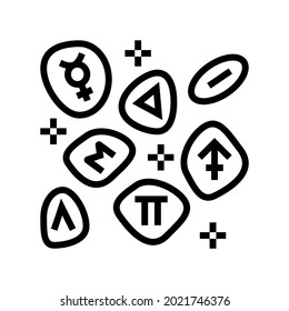 stones boho line icon vector. stones boho sign. isolated contour symbol black illustration