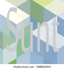 Stones, bricks, light colored, blue, green, white. The text is light gray.