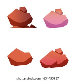 stones in flat design