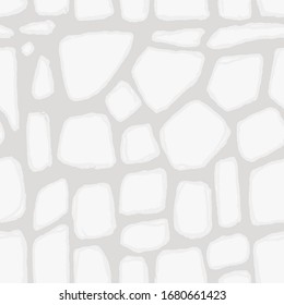 Stones handdrawn seamless gray pattern. Vector illustration.