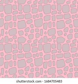 Stones handdrawn seamless gray pattern. Vector illustration.