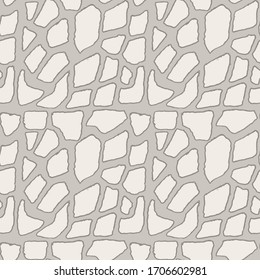 Stones handdrawn seamless gray pattern. Vector illustration.