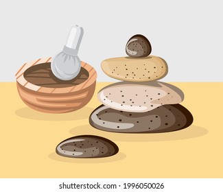 stones hot compress treatment spa