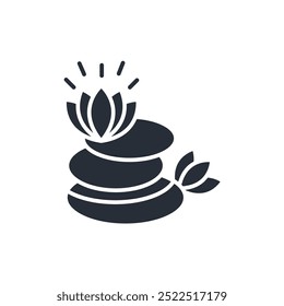 stones icon. vector.Editable stroke.linear style sign for use web design,logo.Symbol illustration.