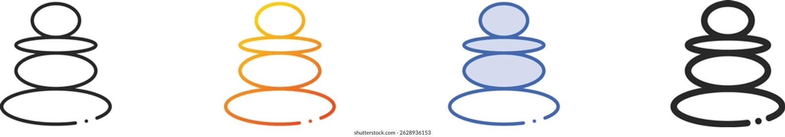 stones icon.Thin Linear, Gradient, Blue Stroke and bold Style Design Isolated On White Background