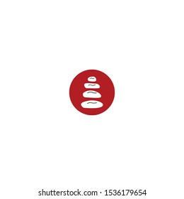 stones Japanese logo vector concept with simple and minimal style for spa, health, relaxation and all companies 