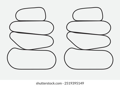 Stones pyramid and Balance stone icon Isolated On White Background. vector illustration.