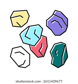 stones resin art color icon vector. stones resin art sign. isolated symbol illustration