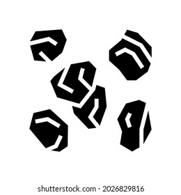 stones resin art glyph icon vector. stones resin art sign. isolated contour symbol black illustration