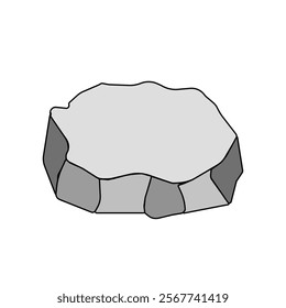 Stones and rocks in isometric 3d flat style. Gray rock stone cartoon.  rocks and stones elements