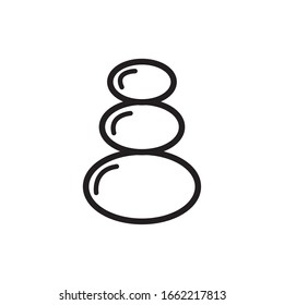 stones rocks tower spa line style vector illustration design