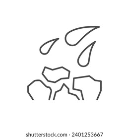 Stones for sauna line icon