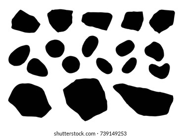 stones silhouette vector. isolated on white background black color