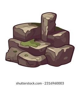 stones with silk nature icon isolated