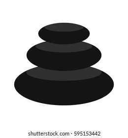 Stones for spa icon in flat style isolated on white background vector illustration