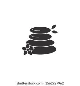 stones spa silhouette style icon vector illustration design