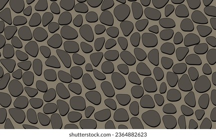 Stones structure, wall in brown background.