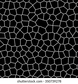 Stonework, tessellation background. Abstract, monochrome graphic. (Outline version)