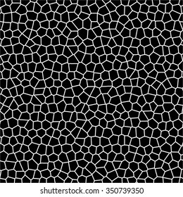 Stonework, tessellation background. Abstract, monochrome graphic. (Outline version)