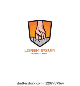 Stong hand logo template