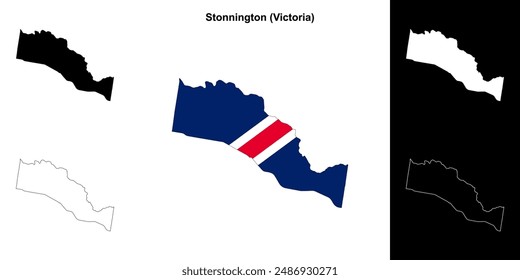 Stonnington (Victoria) outline map set