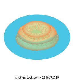 Stony coral icon isometric vector. Beautiful round exotic coral in water icon. Undersea world, invertebrate
