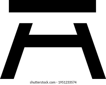 Stool black and white symbol