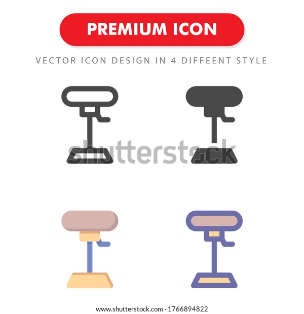 stool chair icon pack isolated on white\
background. for your web site design, logo, app, UI. Vector\
graphics illustration and editable stroke. EPS\
10.