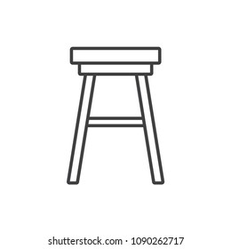 Stool, chair line icon.