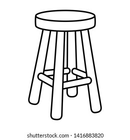 Stool Chair Seating Furniture Illustration