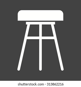 Stool, chair, wooden icon vector image.Can also be used for furniture design. Suitable for mobile apps, web apps and print media.