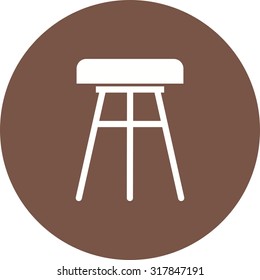 Stool, chair, wooden icon vector image.Can also be used for furniture design. Suitable for mobile apps, web apps and print media.