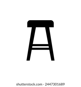 Stool flat vector icon. Simple solid symbol isolated on white background