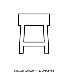 stool glyph icon. Element of Furniture for mobile concept and web apps icon. Thin line icon for website design and development, app development