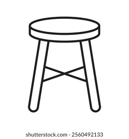 Stool icon Black and white logo