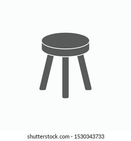 stool icon, chair vector illustration