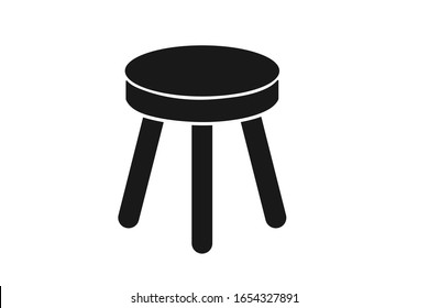 Stool Icon, Chair Icon Vector Isolate