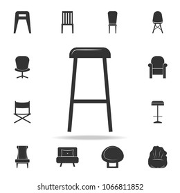 stool icon. Detailed set of furniture icons. Premium quality graphic design. One of the collection icons for websites web design mobile app on white background