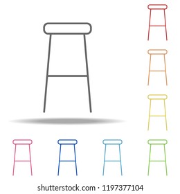 stool icon. Elements of Web in multi colored icons. Simple icon for websites, web design, mobile app, info graphics