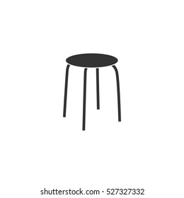 Stool icon flat. Illustration isolated vector sign symbol