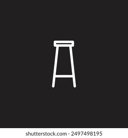 Stool icon flat vector design