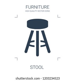 stool icon. high quality filled stool icon on white background. from furniture collection flat trendy vector stool symbol. use for web and mobile